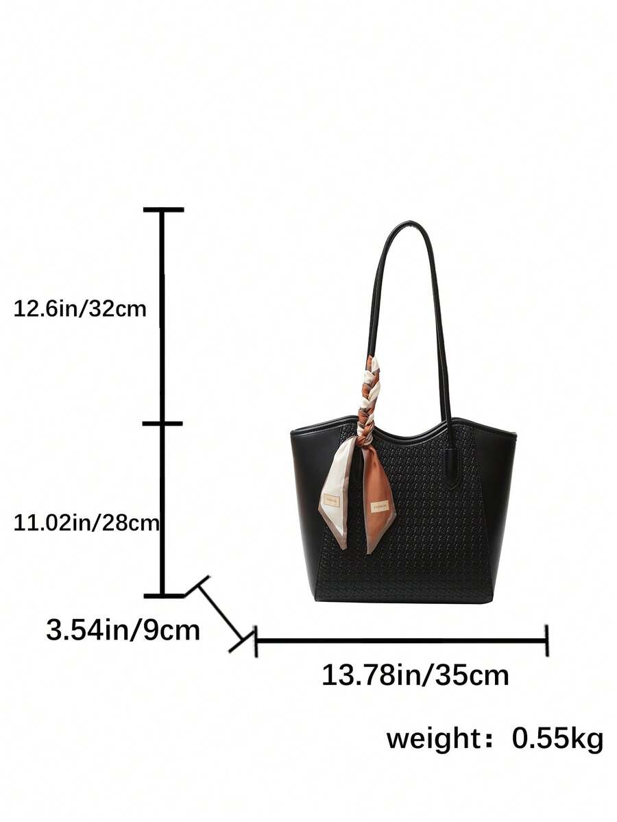 Elegant & Fashionable Tote Shoulder Bag, Crocodile Embossed Charm, Spacious Office/Business Tote, Coffee Color , Office Bag